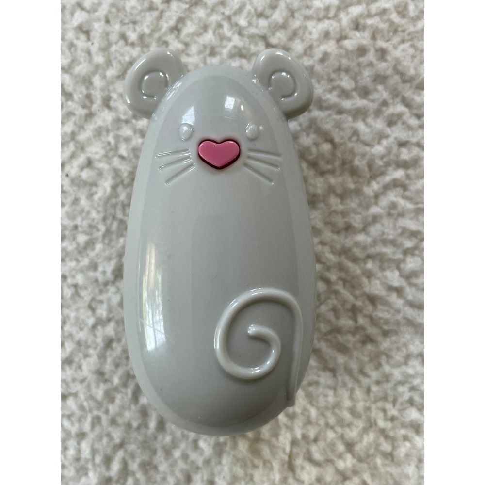 SmartyKat Small Mouse Laser Pointer Cat Toy Gray Heart Button 09752-401